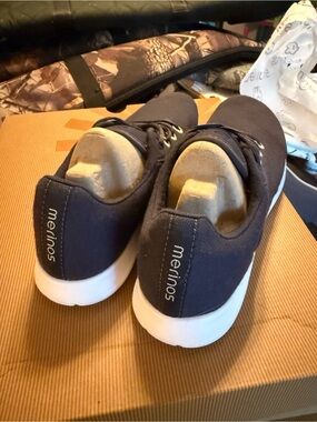 Merinos Navy Canvas Women's Lace-Up Sneakers